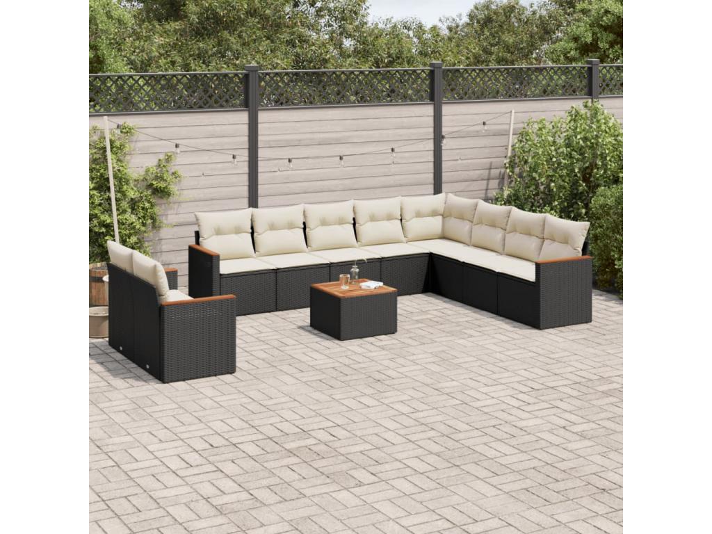Black Woven Resin Wicker Outdoor Furniture Set - dlz1766571148213