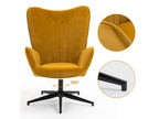 Yellow Fabric Accent Chair, 68 x 87 x 99 cm
