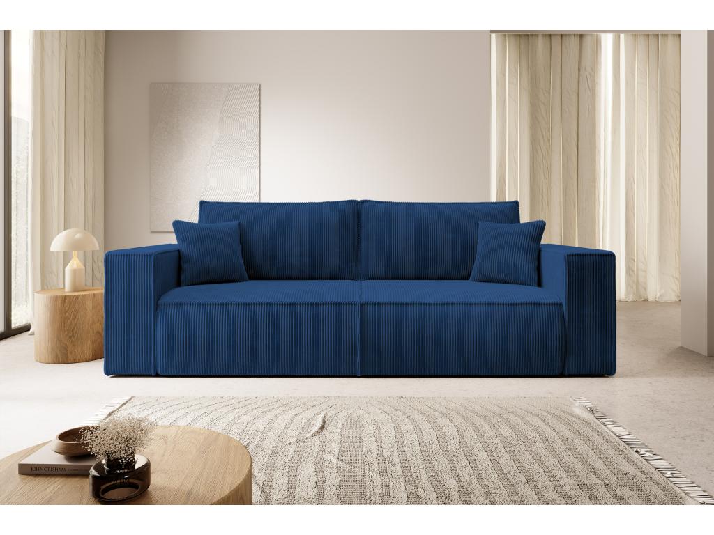 Blue Sofa Bed, 257 x 102 cm