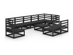 Black Pine Wood Outdoor Furniture Set - dlz1766571428684