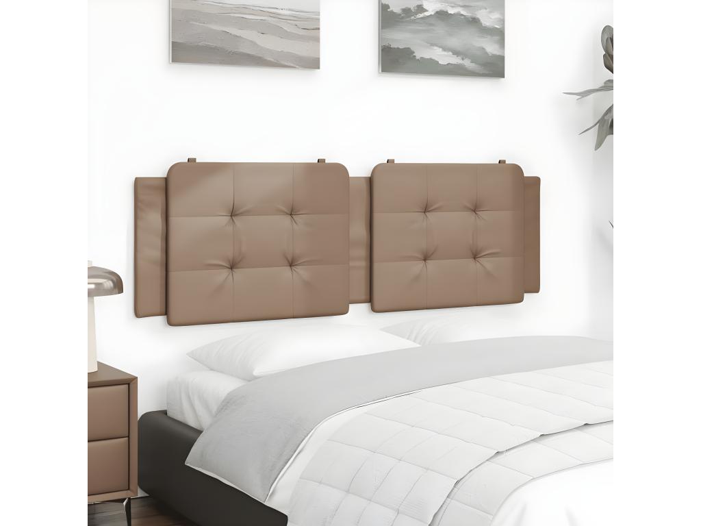 Brown Faux Leather Bed