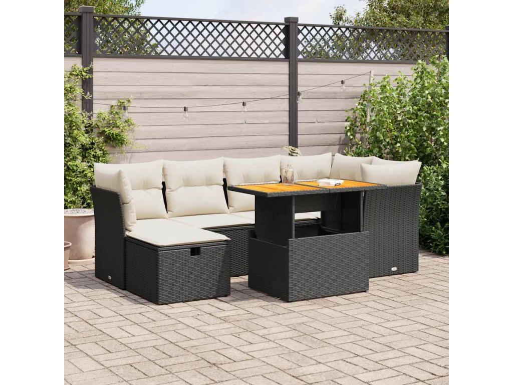 Black Woven Resin Wicker Outdoor Furniture Set