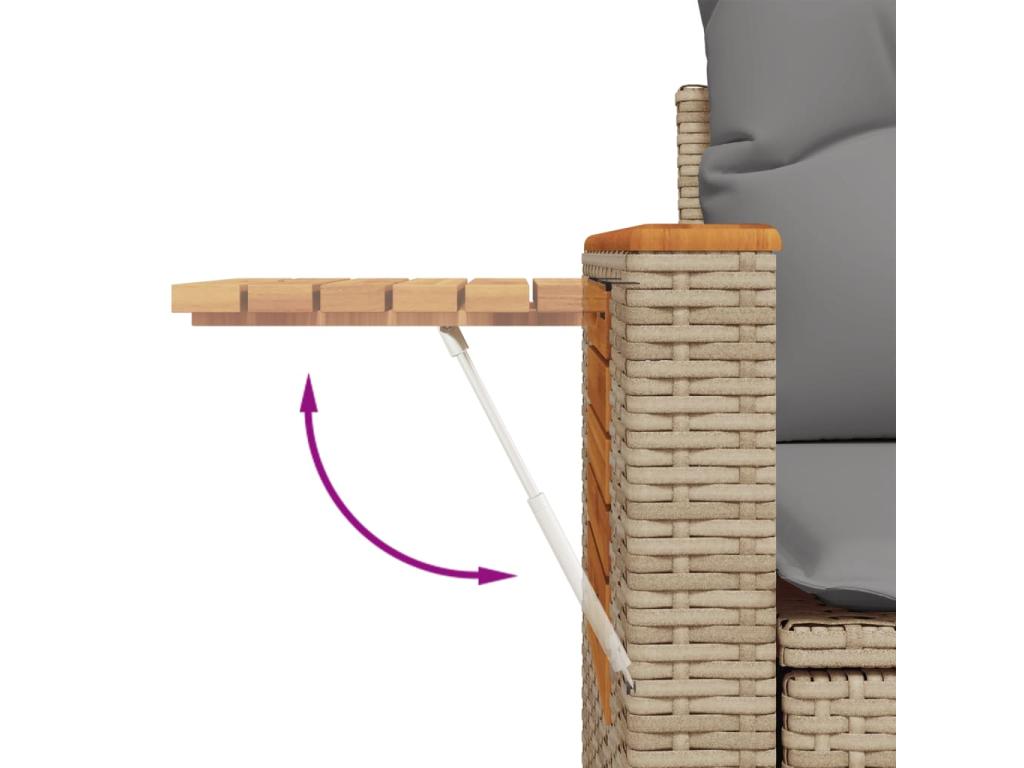 Beige Woven Resin Wicker Outdoor Furniture Set - dlz1766571358776