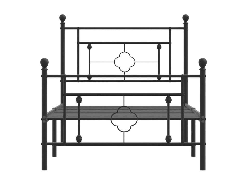 Black Metal Bed Frame, 90 x 190 cm