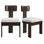 Upholstered Dining Chairs Set of 2 - Rubberwood Frame - 330lbs Capacity - 19"L x 20.1"W x 32.25"H - Modern