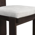 Upholstered Dining Chairs Set of 2 - Rubberwood Frame - 330lbs Capacity - 19"L x 20.1"W x 32.25"H - Modern