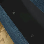 Upholstered Storage Bench 51.5"L - Oval Ottoman Linen Fabric - End of Bed Bedroom Footrest - Fully Assembled