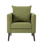 Fleece Fabric Barrel Accent Chair - Wood Legs - 275lbs Capacity - 29.53"W x 26.77"L - Living Room Bedroom
