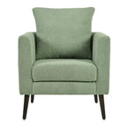 Fleece Fabric Barrel Accent Chair - Wood Legs - 275lbs Capacity - 29.53"W x 26.77"L - Living Room Bedroom