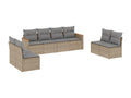 Beige Woven Resin Wicker Outdoor Furniture Set - dlz1766571145303