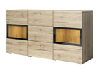 Brown Oak Wood Sideboard