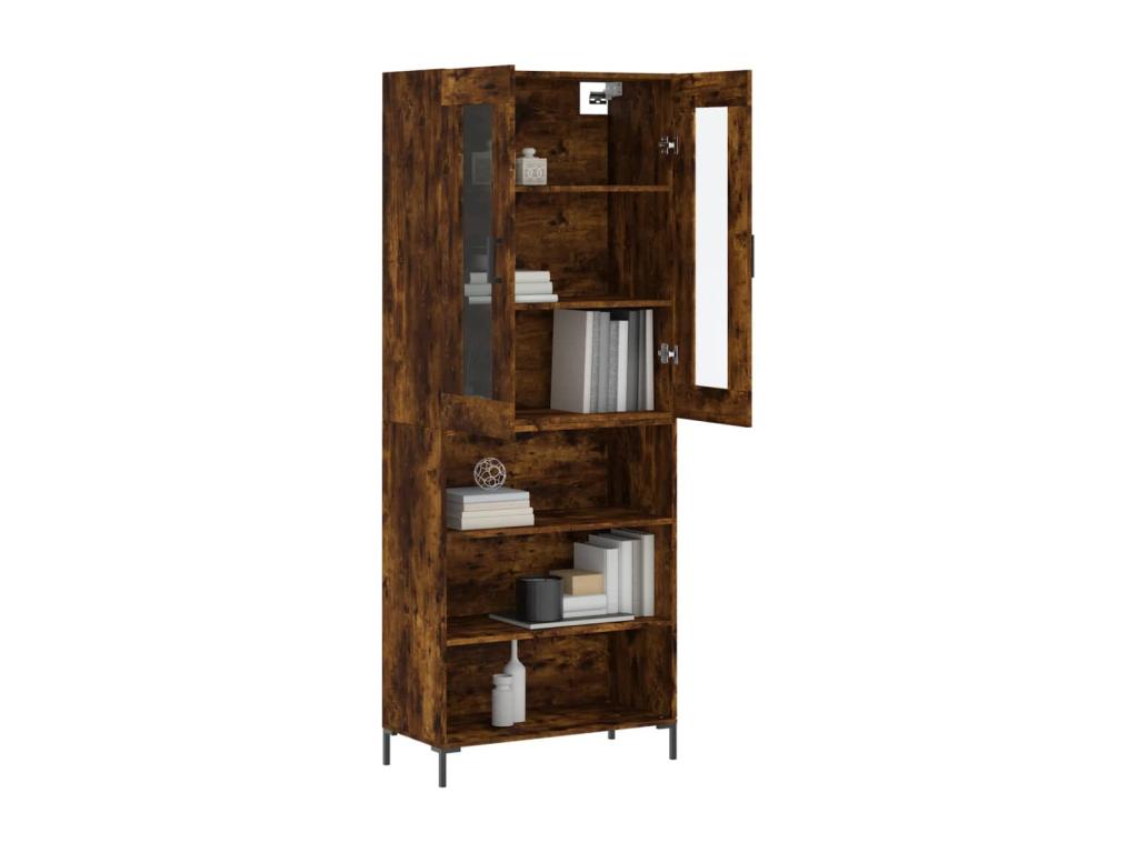 Brown Oak Wood Sideboard, 69.5 x 34 x 180 cm