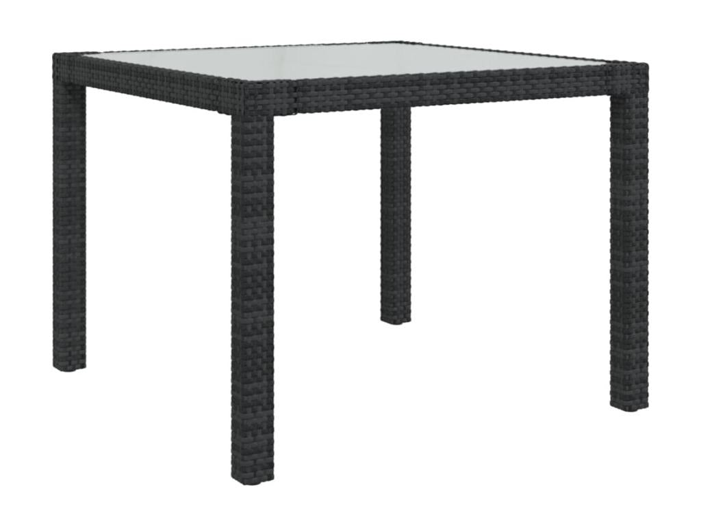 Black Glass Table, 90 x 90 x 75 cm