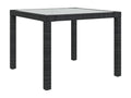 Black Glass Table, 90 x 90 x 75 cm