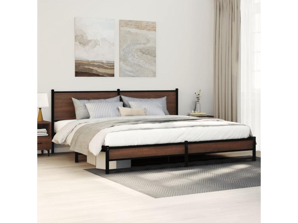 Brown Oak Wood Mattress, 200 x 200 cm