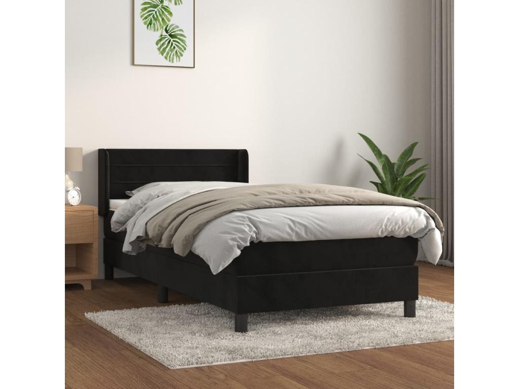 Black Velvet Mattress, 100 x 200 cm