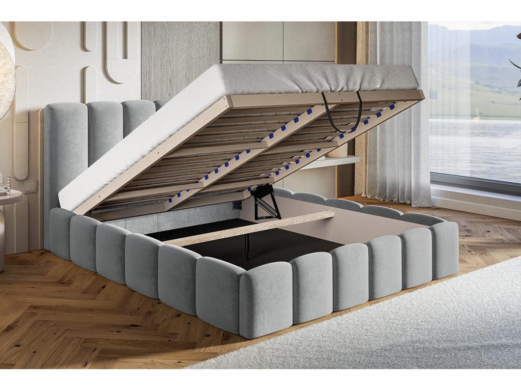 Boucle Fabric Bed, 180 x 200 cm