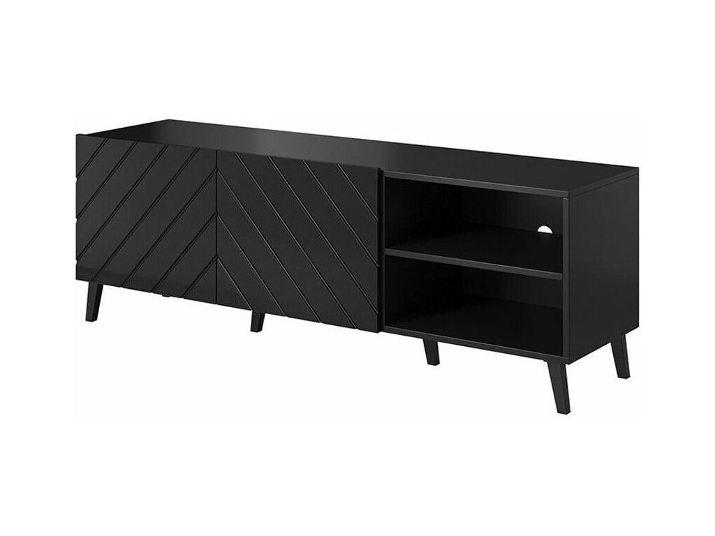 Black TV Stand, 150 x 52 x 42 cm