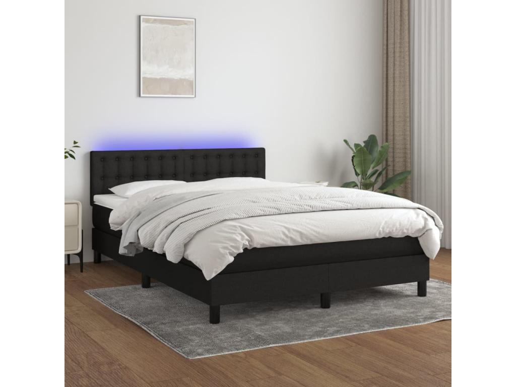 Black Fabric Mattress, 140 x 190 cm