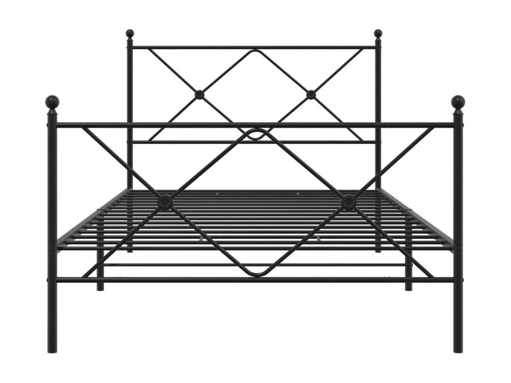 Black Metal Bed Frame, 107 x 203 cm