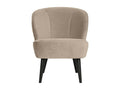 Beige Velvet Accent Chair