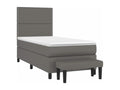 Gray Faux Leather Mattress, 100 x 200 cm