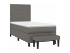 Gray Faux Leather Mattress, 100 x 200 cm