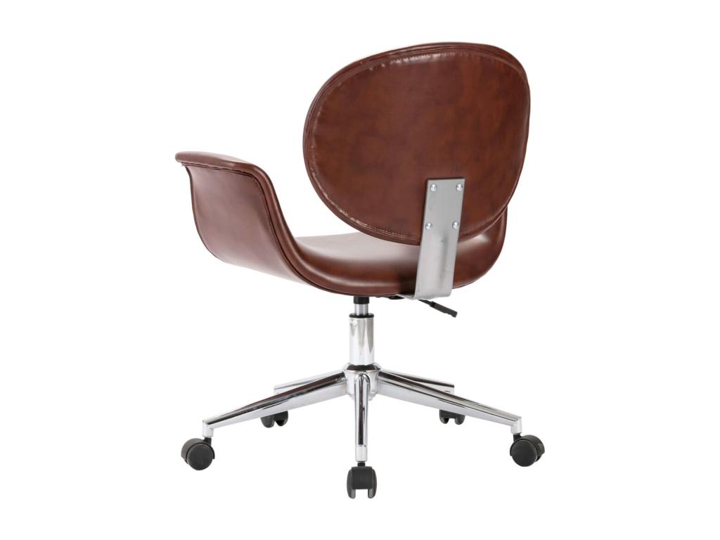 Brown Faux Leather Chair