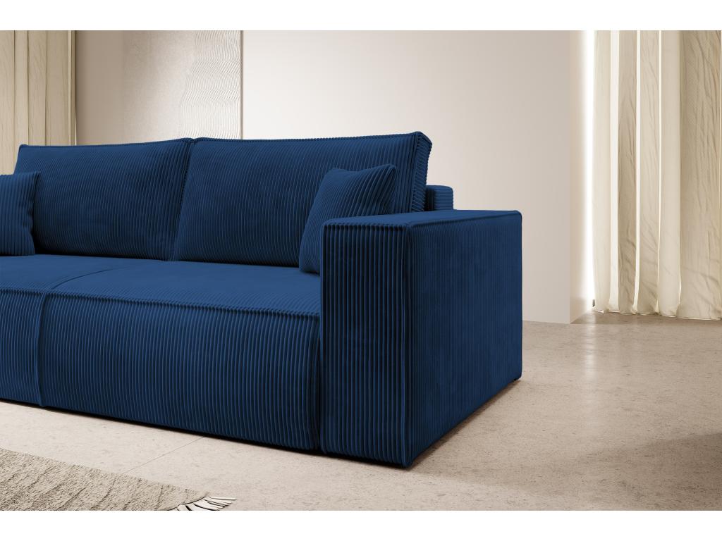 Blue Sofa Bed, 257 x 102 cm
