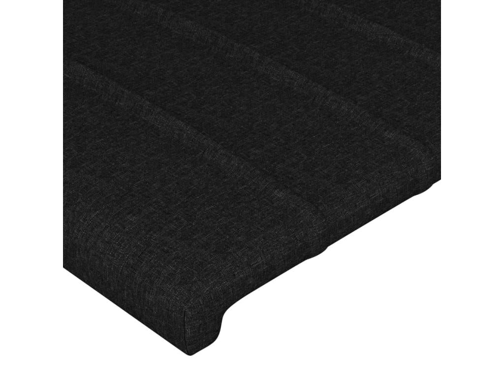 Black Fabric Bed, 72 x 5 x 78 cm