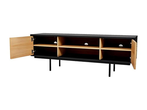 Beige Oak Wood TV Stand