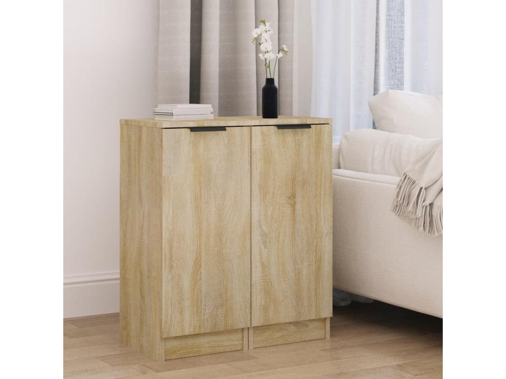 Brown Engineered Wood Sideboard, 30 x 30 x 70 cm
