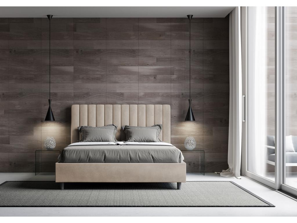 Beige Bed, 140 x 190 cm