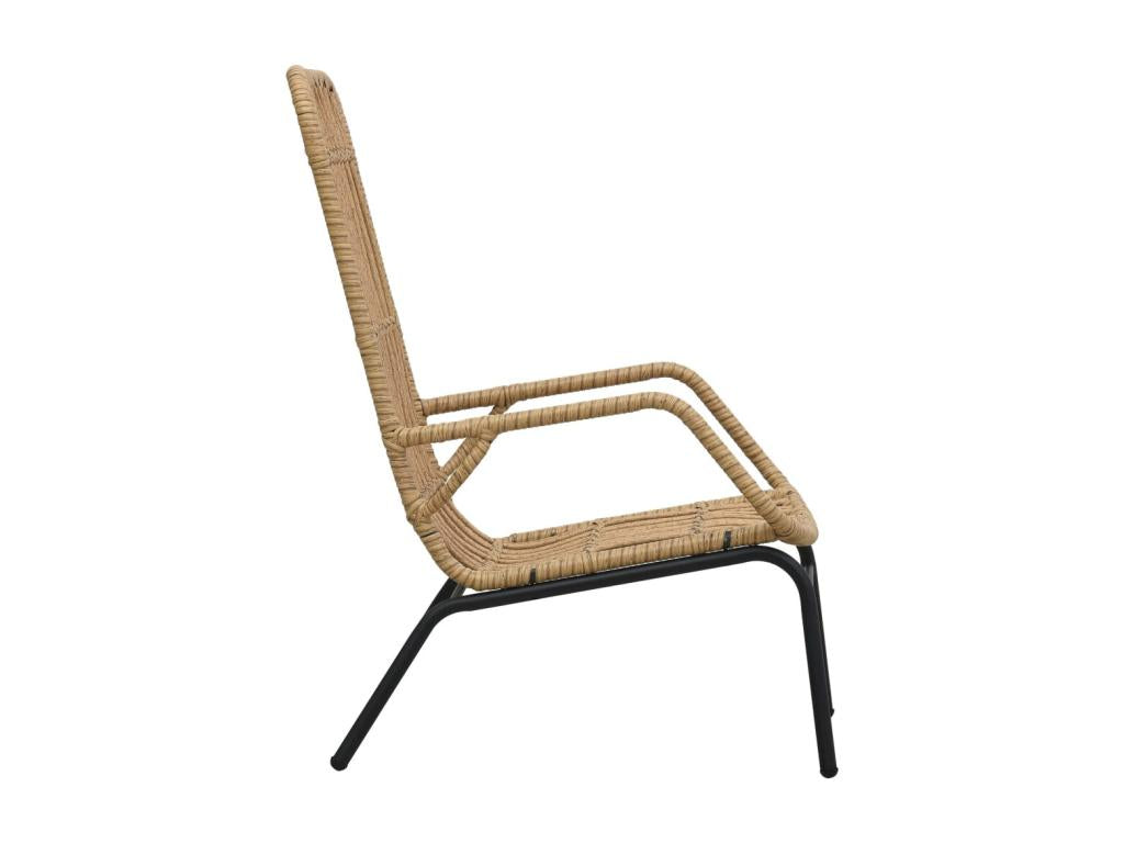 Brown Woven Resin Wicker Chair