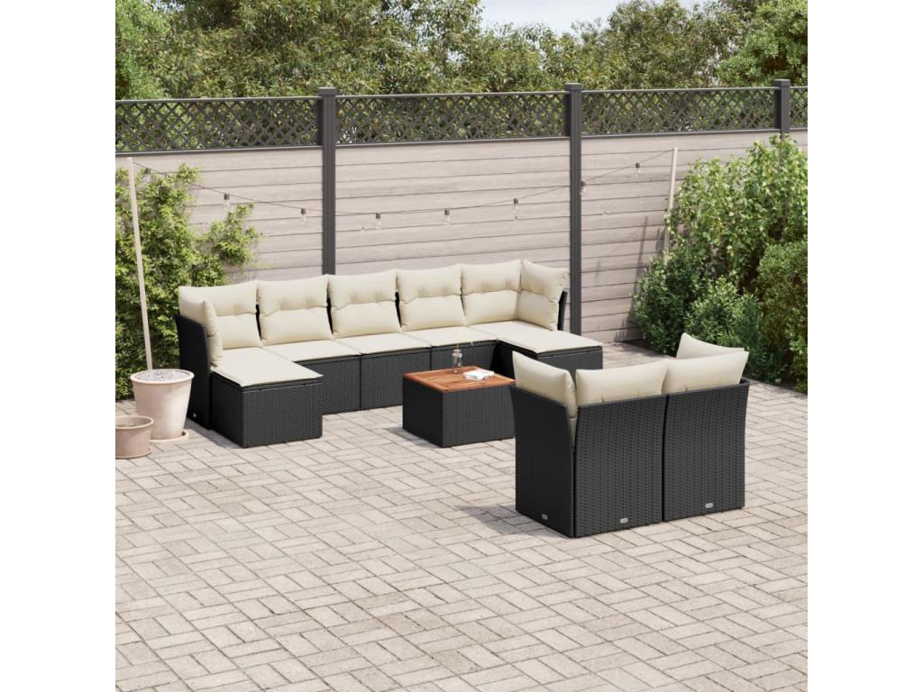 Black Woven Resin Wicker Outdoor Furniture Set - dlz1766571239528