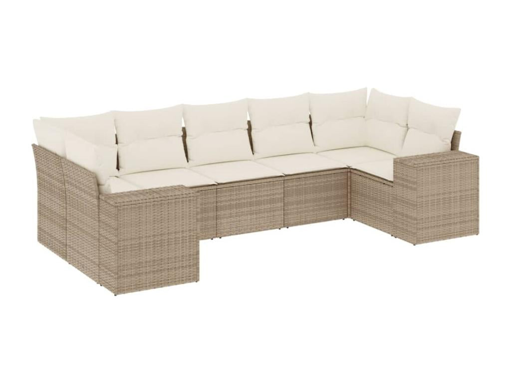 Beige Woven Resin Wicker Outdoor Furniture Set - dlz1766571469792