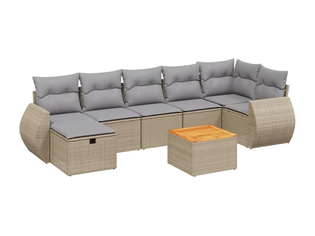 Beige Woven Resin Wicker Outdoor Furniture Set - dlz1766571790920