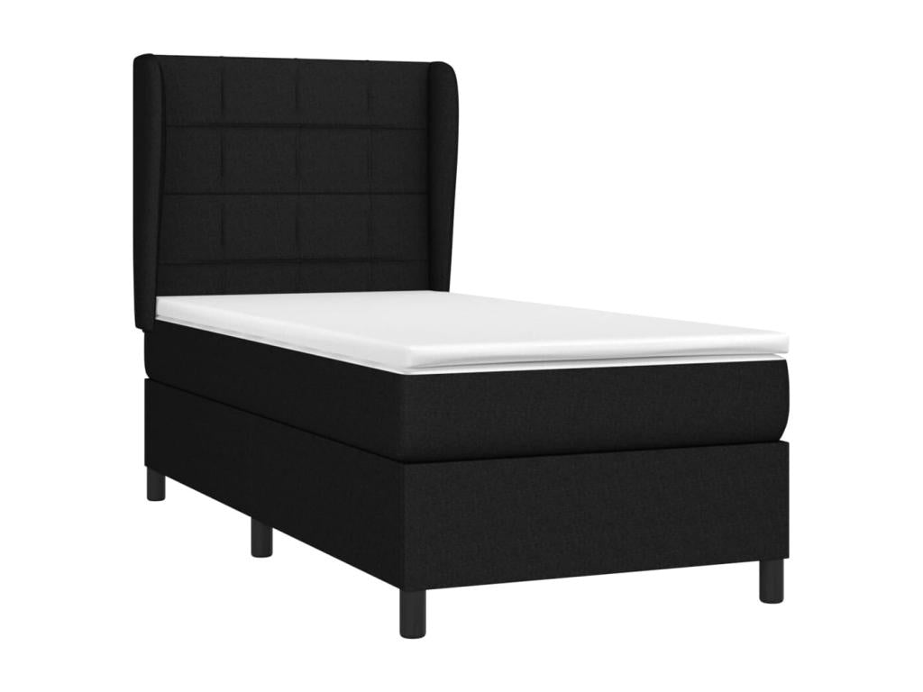 Black Fabric Mattress, 90 x 200 cm