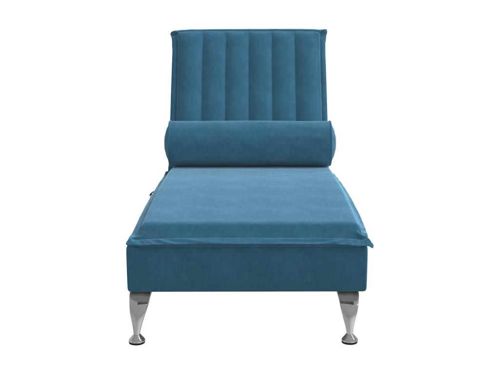 Blue Velvet Chaise Lounge