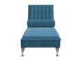 Blue Velvet Chaise Lounge
