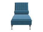 Blue Velvet Chaise Lounge