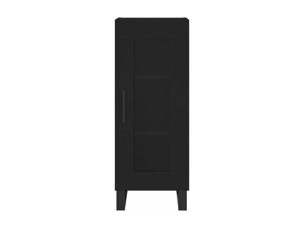 Black Engineered Wood Sideboard, 34.5 x 34 x 90 cm