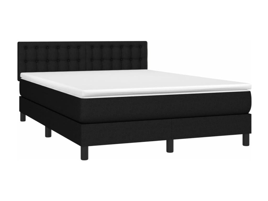 Black Fabric Mattress, 140 x 190 cm