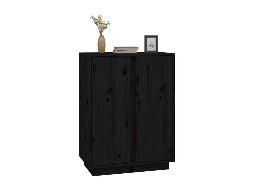 Black Pine Wood Sideboard, 60 x 35 x 80 cm