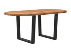 Brown Oak Wood Dining Table