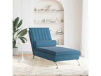 Blue Velvet Chaise Lounge