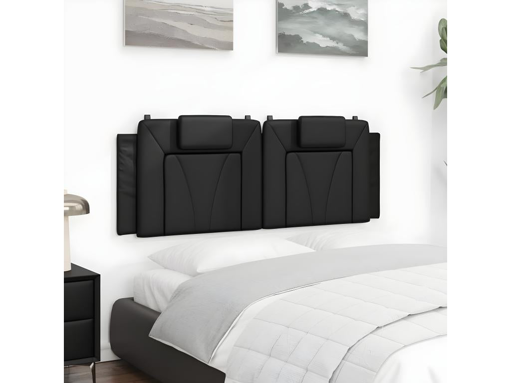 Black Faux Leather Bed