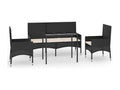 Black Woven Resin Wicker Outdoor Furniture Set - dlz1766571500982