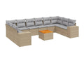 Beige Woven Resin Wicker Outdoor Furniture Set - dlz1766571357266