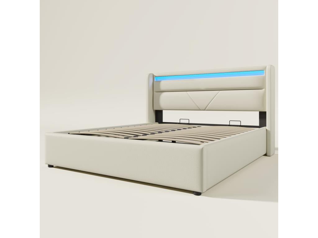 White Leather Mattress, 140 x 200 cm